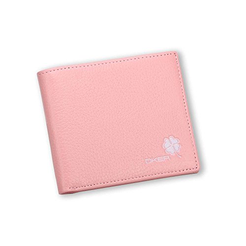 Women's Wallets Cute Genuine Leather little Short Money Card Wallets Holder For Women Girls(pink)