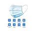 (spot) Disposable Surgical Mask Ear Loop Face Masks Medical Mask Germ Protection 3 Layer Surgical Dust Filter Earloop Mouth Cover-Blue (10)