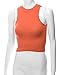 Doublju Women Sleeveless Half Turtleneck Tight T-Shirts