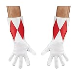 Disguise Men's Red Ranger Adult Gloves Costume Accessory, Red, One Size