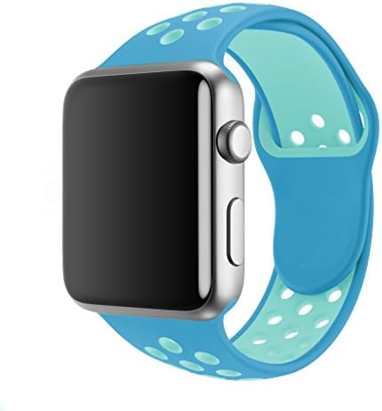 SMEECO Compatible with Apple Watch Band 38mm 40mm 42mm 44mm,Soft Breathable Silicone Strap Replacement iWatch Bands for Apple Watch Series 4,Series 3, Series 2, Series 1 Sport Nike S/M M/L