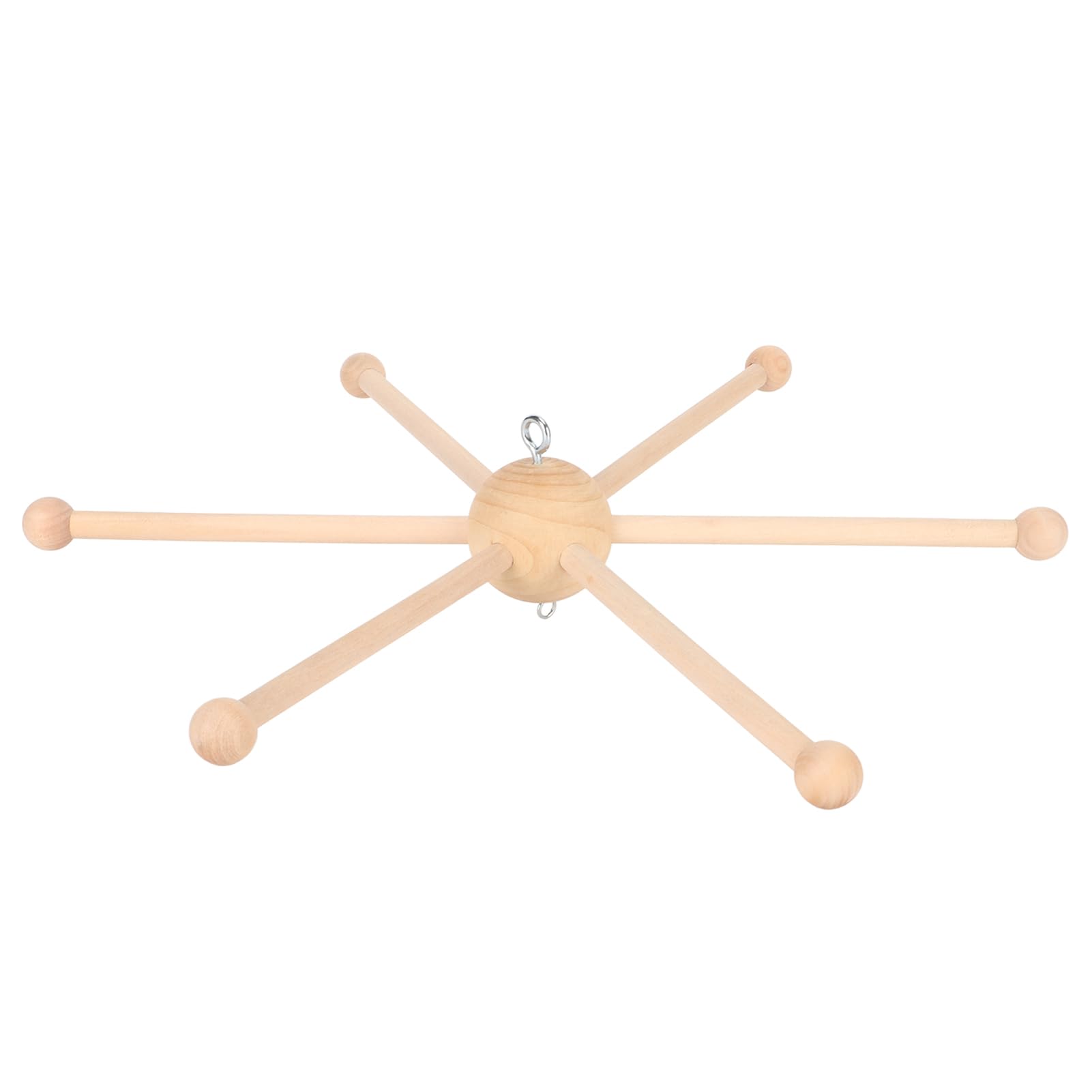 GLOGLOW Wooden Mobile Frame Kit, Baby Crib Hanger, Spherical Six Legs Wind Chime, Bed Toy Decoration