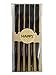 Happy Sales 5 Pairs Spiral Wooden Chopstick Set Black