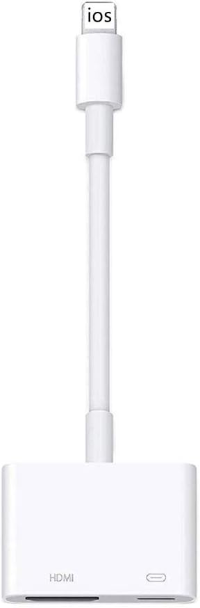 Compatible with iPhone iPad to HDMI Adapter Cable, 1080P Digital AV HDMI Adapte Connector Cord Compatible for iPhone11 11Pro Xs Max XR X 8 7 6 Plus Pad Pro Air (White)