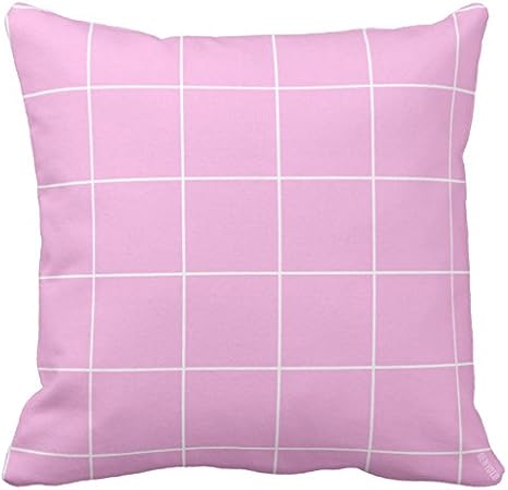 pics Pink And White Aesthetic Room Decor genyolo pink grid pillow pastel