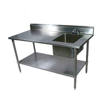 Amazoncom John Boos Ept8r5 3072gsk R Work Table With Sink