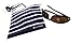 LunchSkins Reusable Zippered Sandwich, Food Bag, Storage, Navy Stripe