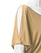 DOUBLJU Womens Short Sleeve Cut Off Shoulder Dolman Tunic Top