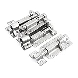 Door Latch Bolt - SODIAL(R) 5pcs 2 Inch Length Stainless Steel Door Latch Sliding Lock Barrel Bolt Silver