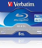 Verbatim 43748 BD-R DL 50GB 6x 5 Pack Jewel Case Blu-ray Discs view 5