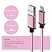 Samsung Galaxy S8 Charger, Benicabe (2-Pack 6FT) USB Type C Fast Charging Cable Nylon Braided Cord with Velcro Straps for Samsung S9 S9 Plus Note 8, Pixel 2, LG V20, Moto Z and More (Pink/White)