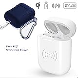 Wireless Charging Replacement case for Airpods with Free Protective Case, Vou Tiger Airpod Charger with Built-in Batteries Pack Supply 5 Times Charging, QI Efficient Charging (White)