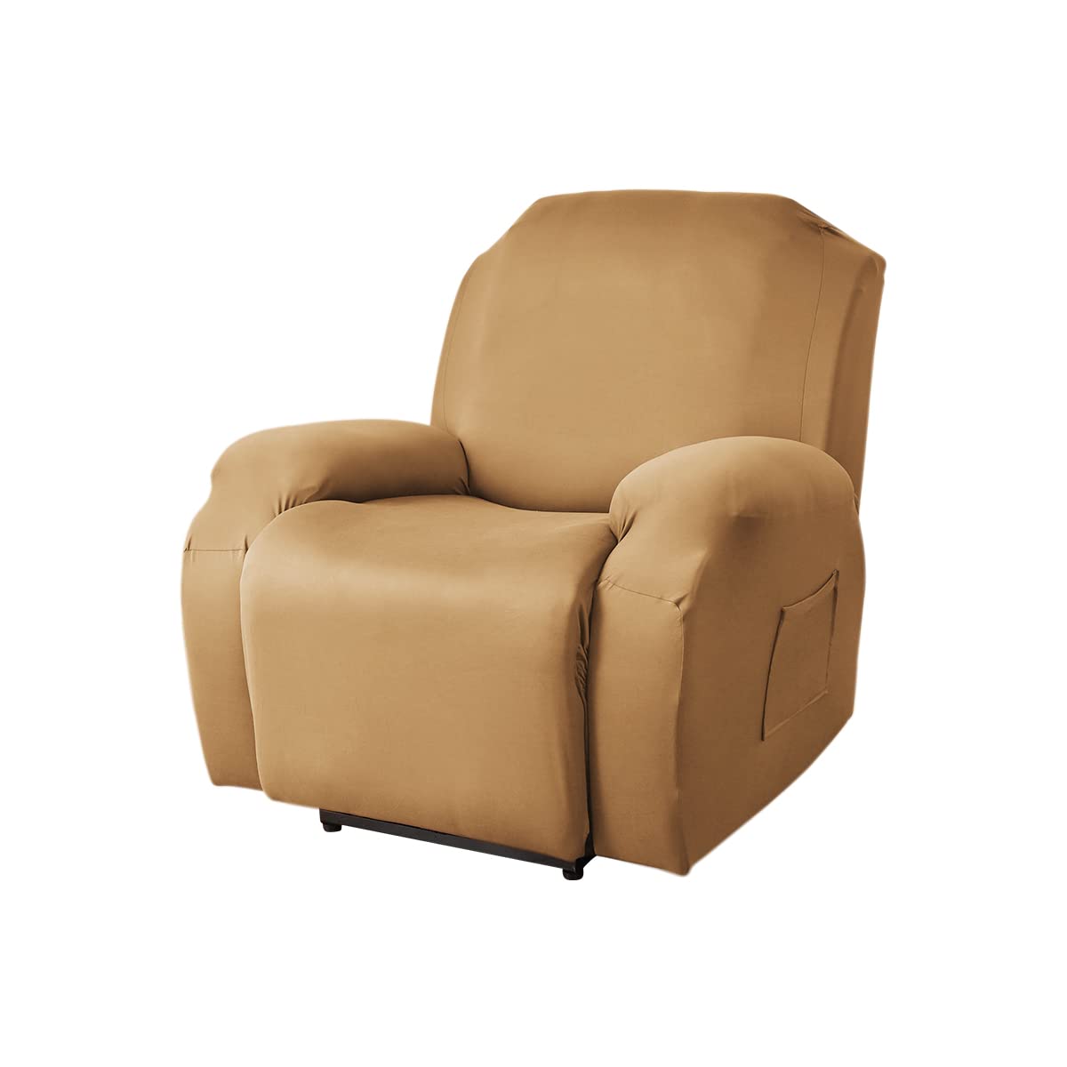 FANSU Recliner Chair Covers 1 Seater for Armchairs with Pockets, Stretch Recliner Slipcover for Electric Chair, Sofa Covers Furniture Protector for Living Room (1 Seater,camel)