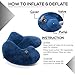 GIFT-4U Inflatable Travel Neck Pillow for International Flights, Car, Trains and Traveling with Sleep Mask, Earplugs, Lightweight Packsack