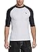 Baleaf Men's Short Sleeve Rashguard Swim Shirt UV Sun Protection UPF 50+