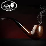 LifeVV Tobacco Pipe Ebony Wooden Smoking Pipe With Accessories And Gift Package