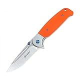 Ganzo G7522 Folding Bowie Hunting Pocket EDC Handle Knife (Orange)