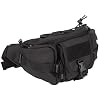 OLEADER Taktische Taille Pack Military Fanny Packs Hüftgürtel Tasche Beutel Werkzeug Organizer für Outdoor Wandern Klettern Angeln Jagd Bum Bag (schwarz)