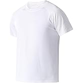 HYCOPROT Men’s Quick Dry Workout T Shirts Moisture Wicking Short Sleeve Athletic Loose Fit Tee Tops for Gym Running Casual