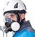 Organic Vapor Respirator full face gas mask with Double Activated Carbon Air Filter (Black)