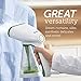 The Laundry POD LPHS300WH The Clothes Steamer Wrinkle Release + Portable Sterilizer for TravelGarmentsLinenDrapery + Cleaning with Quick Heat & Included Fabric Brush Compatible with 12oz Bottle