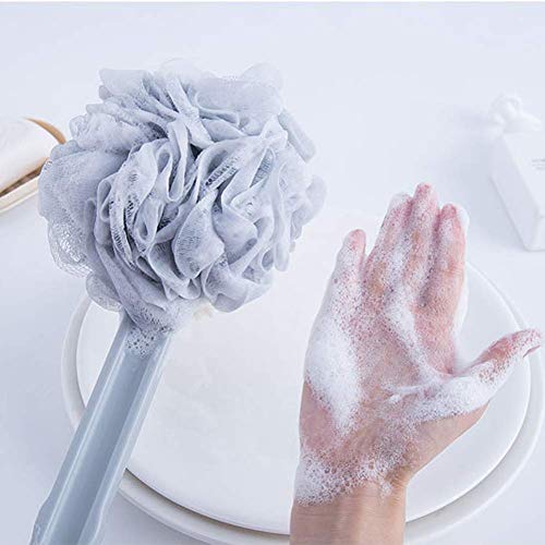 Bath Shower Brush Loofah Sponge Soft & Strength Bristles,Long Handle Back Scrubber,Removes Dead Skin,Helps Cellulite,Blood Circulation & Exfoliation,Wet or Dry Brushing Men and Women(Coffee)