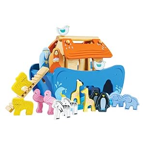 Image of Le Toy Van Noah's Ark Shape Sorter Set Premium Wooden Toys for Kids Ages 2 years & Up
