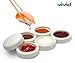 Vivid Porcelain White Round Watercolor Palette Container Dish with Lid â€“ for Painting, Small Jewelry Storage, Sauce Dishes â€“ 5-Pack