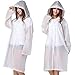 Ecurfu Rain Poncho Reusable, 2 Pack Adults Emergency Raincoat Rain Gear with Hoods and Sleeves for Camping, Hiking, Travel
