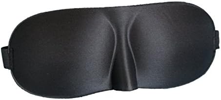 Sleeping Eye Mask, Blind Fold/Nose Slope Design with Multi-color option/ Lightweight and ultra Soft for Men,women and children/ comfortable in all positions (Black)