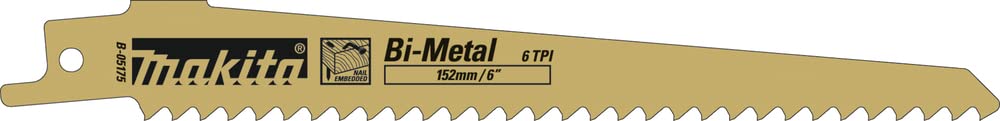 Makita Bi-Metal Reciprocating Saw Blade 130/6,4z 05175