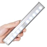 Albrillo Closet Light Motion Sensing Rechargeable Battery Under Cabinet Lighting Stick on 10 LED