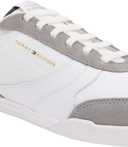 Uomo Sneakers Running Leather Mix con Lacci, Bianco (White), 40