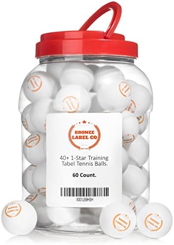 60 Count Training Table Tennis Balls/Ping Pong Balls by Bronze Label Co