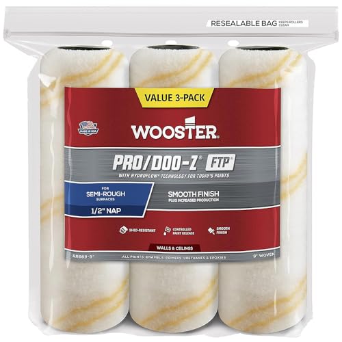 Wooster RR669-9 Pro DOO Z FTP Rollerabdeckung, 1,27 cm Nickerchen, 22,9 cm, 3 Stück