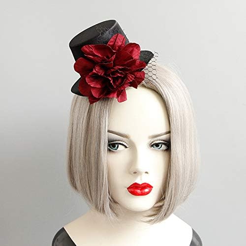 ヘアピン フラワーメッシュセクシー帽子 ヘアアクセサリー クラブバークリスマスパーティーボールルームジュエリー B07zwnwp8s 1 340円