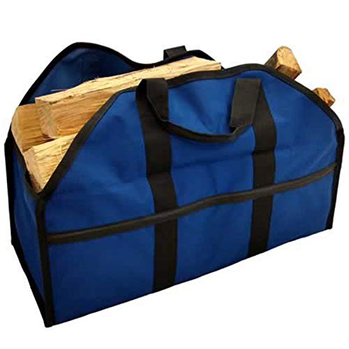 TOOGOO Large Log Carrier Tote Bag Outdoor Camping Firewood Carrying Wood Holders Storage Bag Blue