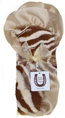Max Daniel Baby Plush Print Security Blanket - Tan Zebra