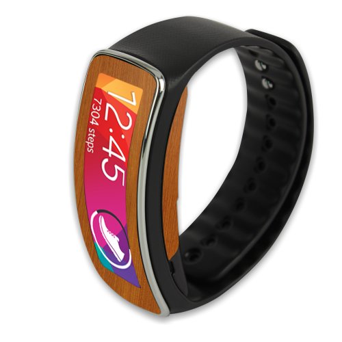 Skinomi Light Wood Full Body Skin Compatible with Samsung Gear Fit (Full Coverage) TechSkin with Anti-Bubble Clear Film Screen Protector