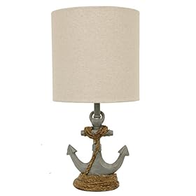 Decor Therapy Saylor Anchor Accent Lamp, Antique Iced Blue 41qLdsx35JL