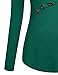 Ninedaily Womens Business Tops Lapel V Neck Slimming Long Sleeve Office Blouse Green