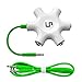 Multi Headphone Splitter, LP 3.5mm Audio Stereo Splitter Cable 3.5mm Male to 5 Port 3.5mm Female for Earphone and Headset Splitter Adapter for iPhone Samsung LG Smartphones Tablets MP3 Players