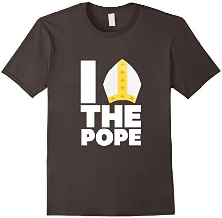 Mens Catholic Christian Pope Francis Shirt Medium Asphalt