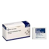 First Aid Only Alcohol Wipes, 100 Per Box