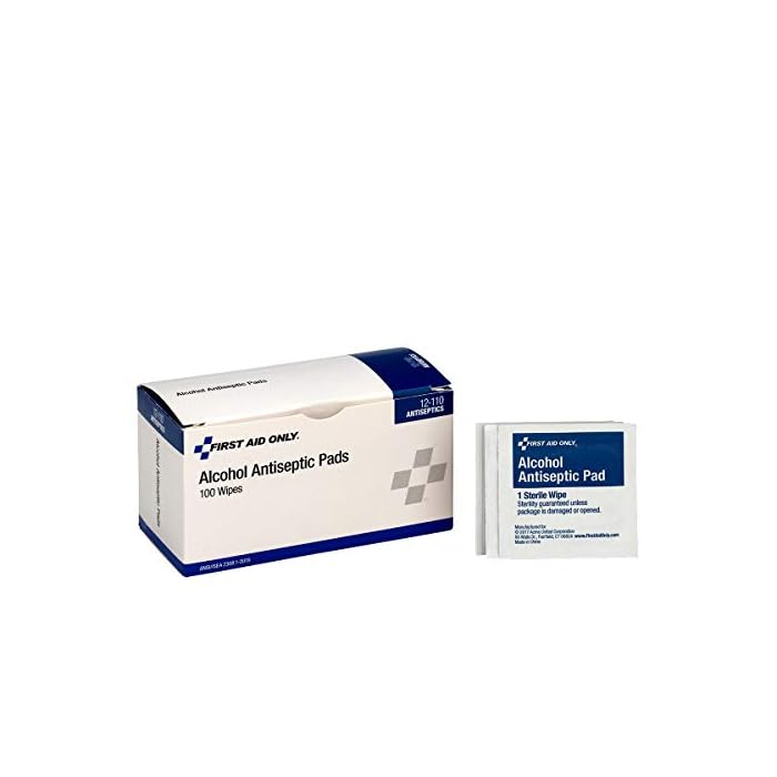 First Aid Only - 12-110 Alcohol Wipes, 100 Per Box