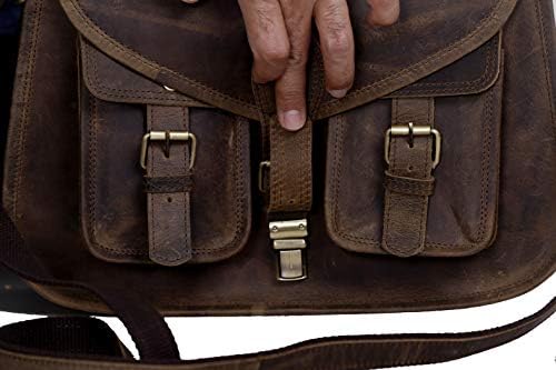 KPL 14 Inch Leather Purse Women Shoulder Bag Crossbody Satchel Ladies Tote Travel Purse Genuine Leather (Distressed Tan Buffalo Leather) 3 KPL 14 Inch Leather Purse Women Shoulder Bag Crossbody Satchel Ladies Tote Travel Purse Genuine Leather (Distressed Tan Buffalo Leather)