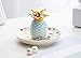 Jojuno Ananas Ceramic Ring Holder Decor Jewelry Dish Organizer, Jewelry Tray, Blue Pineapple Jewelry Plate