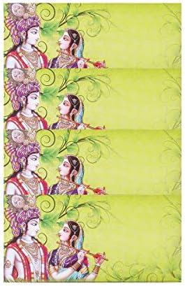 Diwali Gift Return Gifts Premium Shagun Envelope (Pack of 4) Money Holder Card Fancy Packet for Christmas Diwali Easter Birthday Wedding Anniversary Designer Invitation Envelopes (Green)