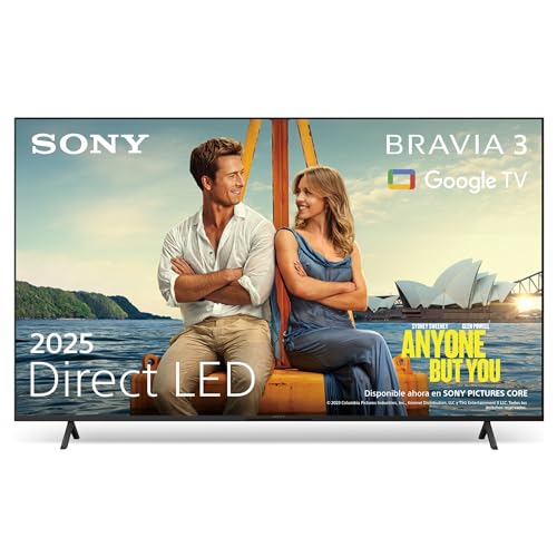 BRAVIA 3, TV 43", Direct LED, Altavoz X-Balanced, Dolby Vision/Atmos, Google TV 2025, Apple AirPlay 2, Eco Dashboard 2, Menú del Juego 2, Smart TV, K43S32, Negro, Bravia 3​, 43 Inch