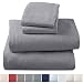 Extra Soft 100% Turkish Cotton Flannel Sheet Set. Warm, Cozy, Lightweight, Luxury Winter Bed Sheets in Solid Colors. Nordic Collection (Full, Frost Grey)